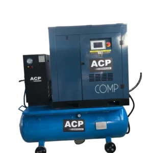 (5 In 1) 15HP Permanent Magnet Inverter Rotary Screw Air Compressor with Refrigerated Air Dryer, Pre-Filter, After-Filter, and 300L Horizontal Air Receiver Tank